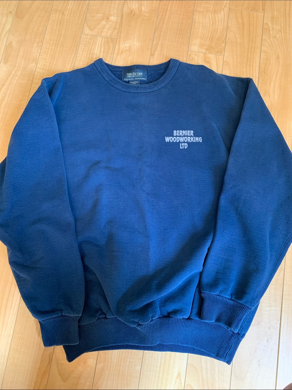 Non Fiction Navy Crewneck Sweatshirt 100% Cotton Canada